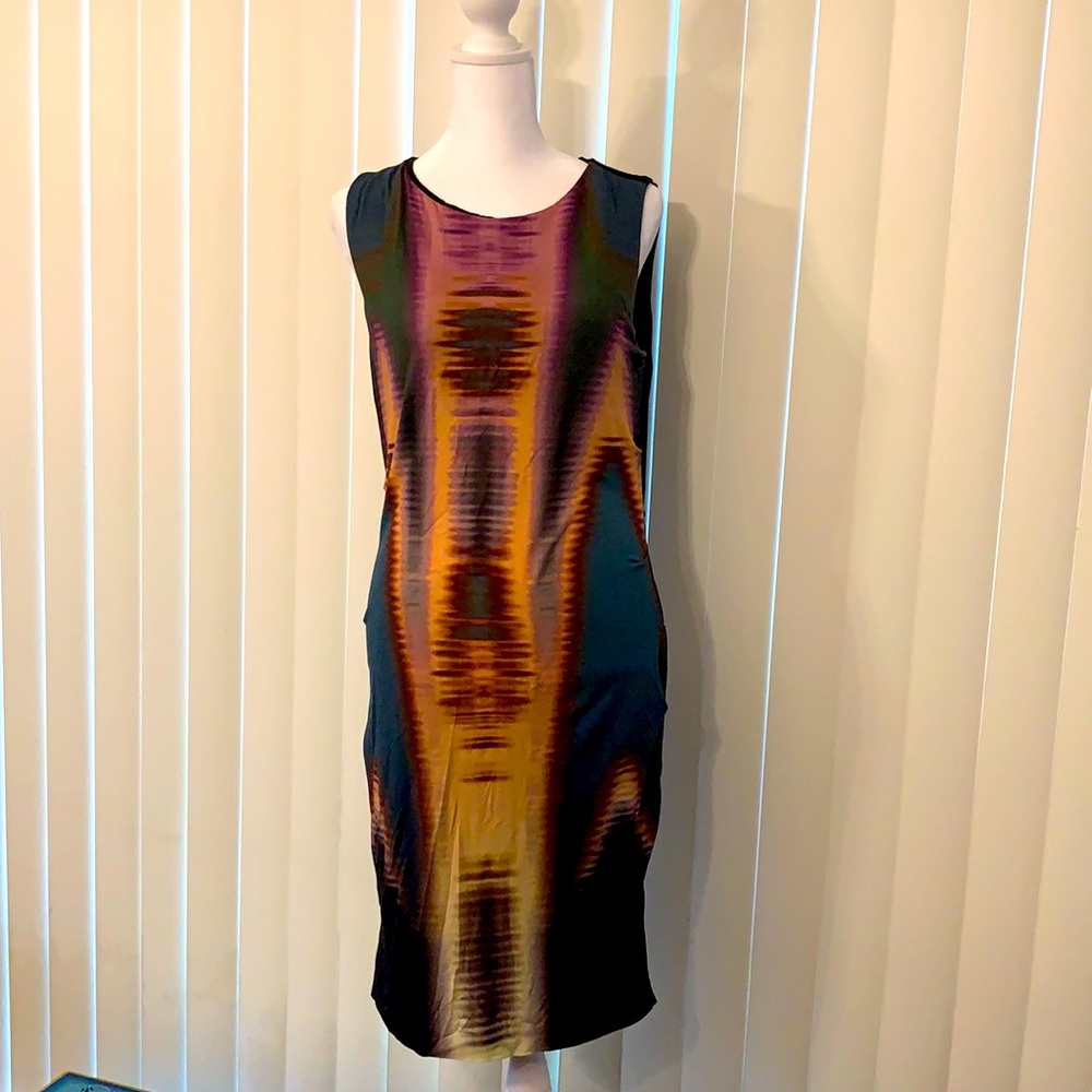 Nicole Miller stretch tie-dye print dress